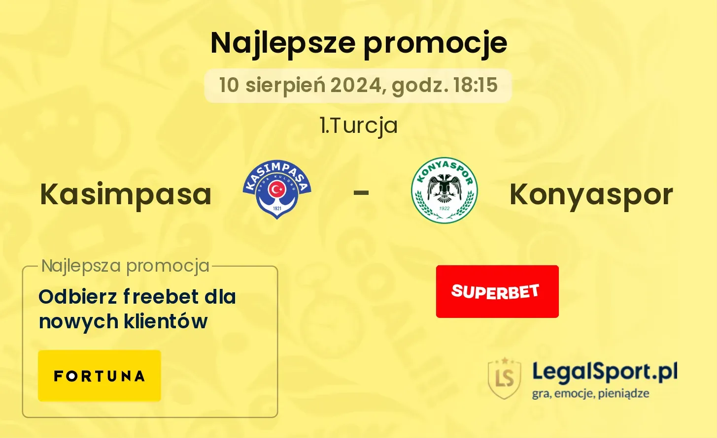 Kasimpasa - Konyaspor promocje bonusy na mecz