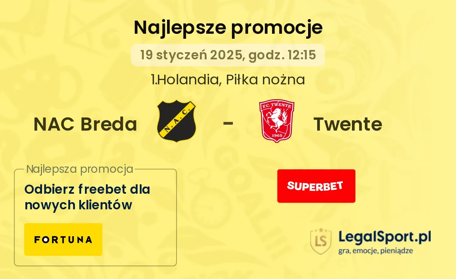 NAC Breda - Twente promocje u bukmacherów