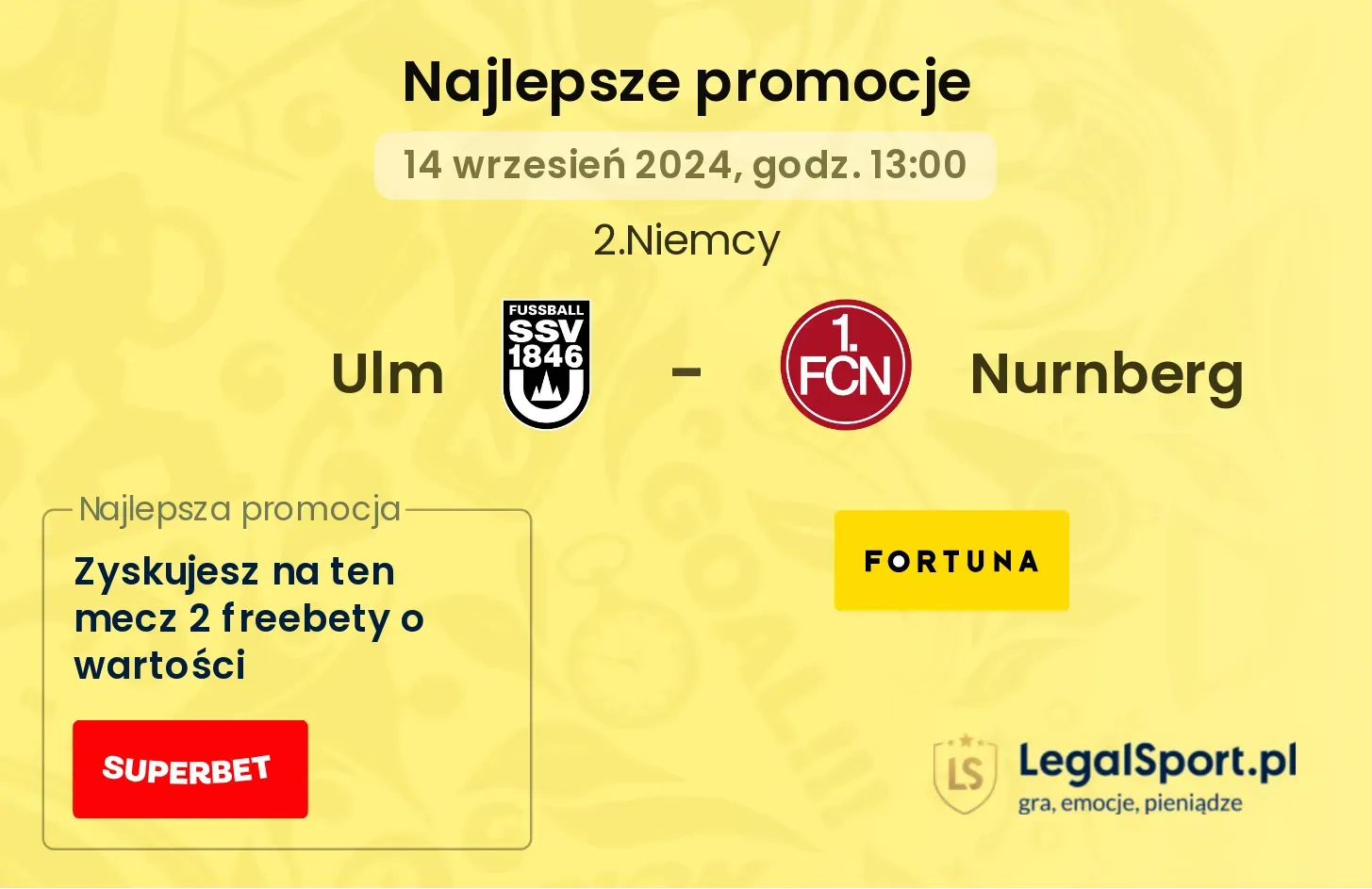 Ulm - Nurnberg promocje bonusy na mecz