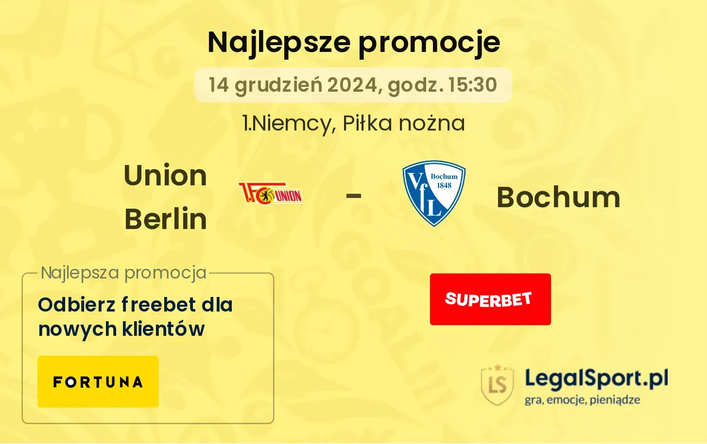 Union Berlin - Bochum promocje u bukmacherów