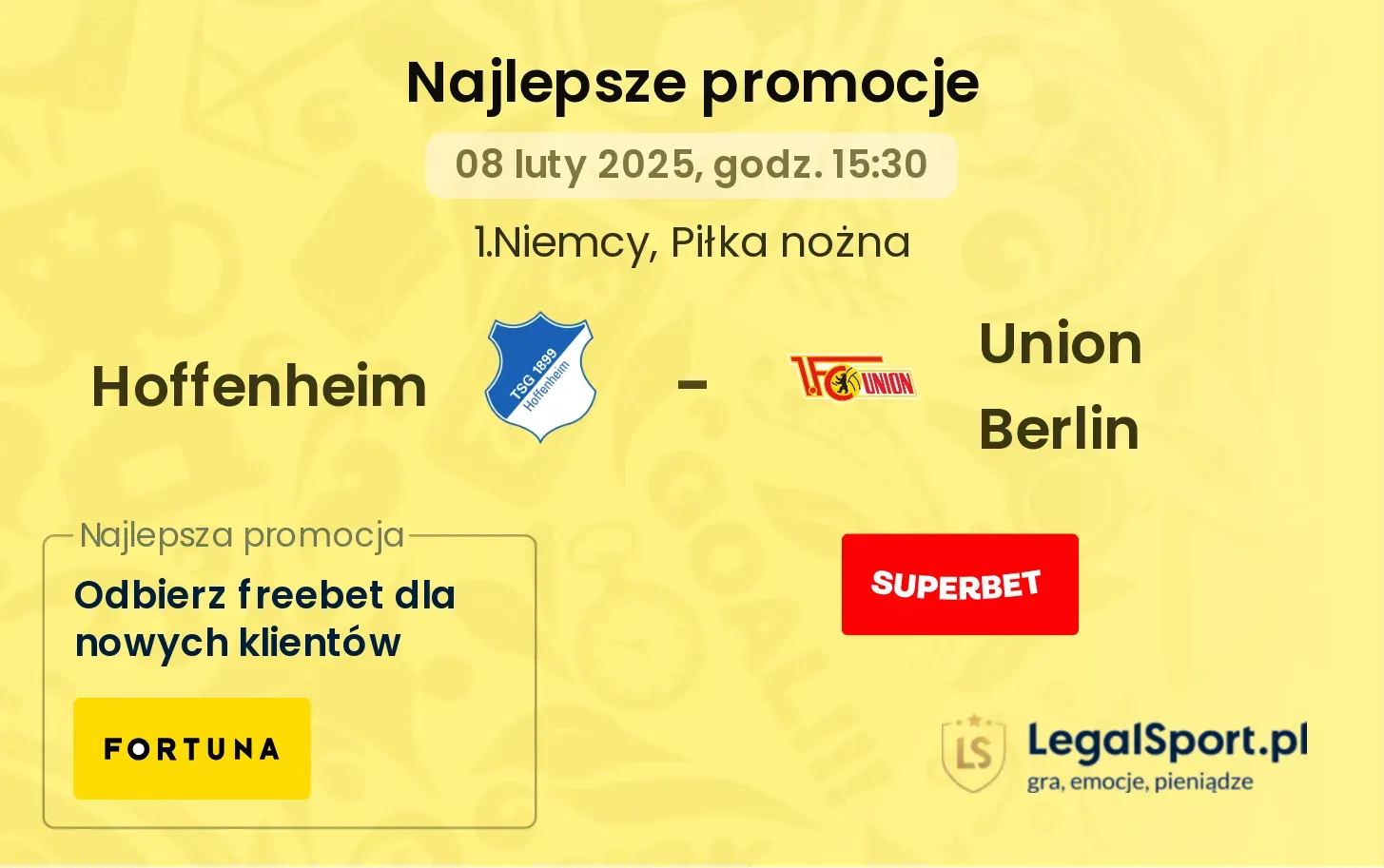 Hoffenheim - Union Berlin promocje u bukmacherów