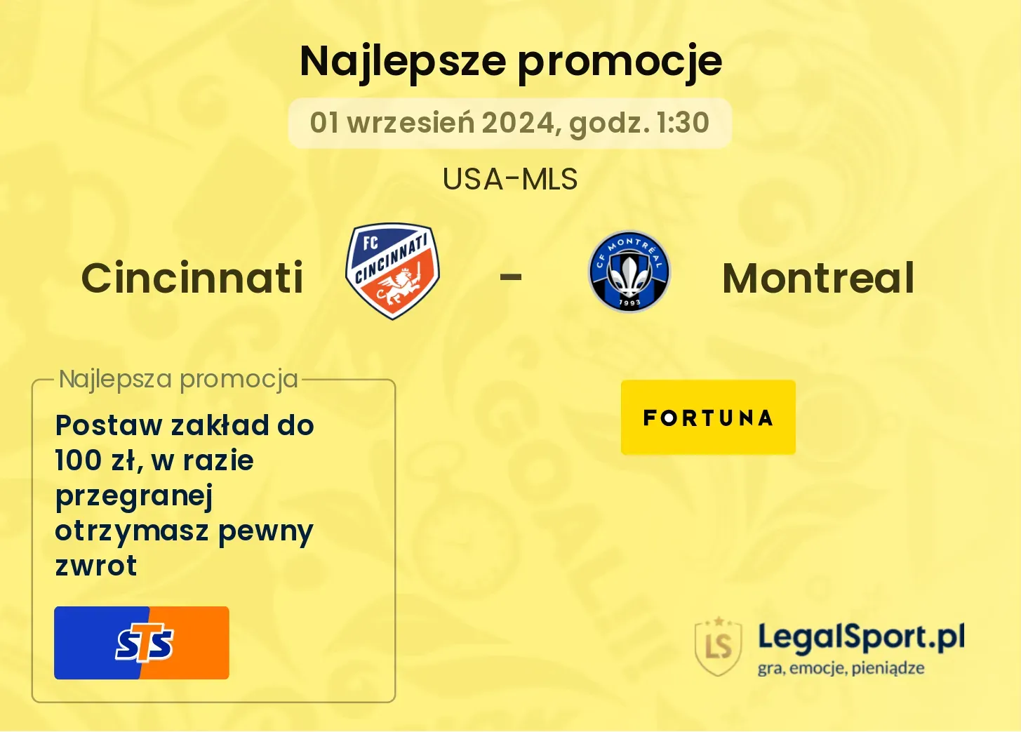 Cincinnati - Montreal promocje bonusy na mecz