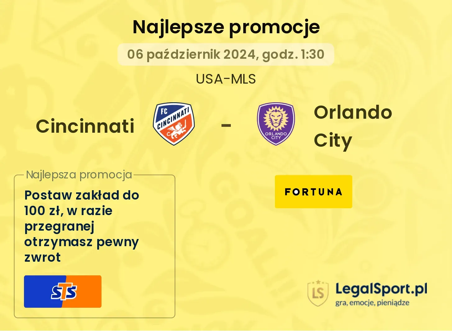 Cincinnati - Orlando City promocje bonusy na mecz