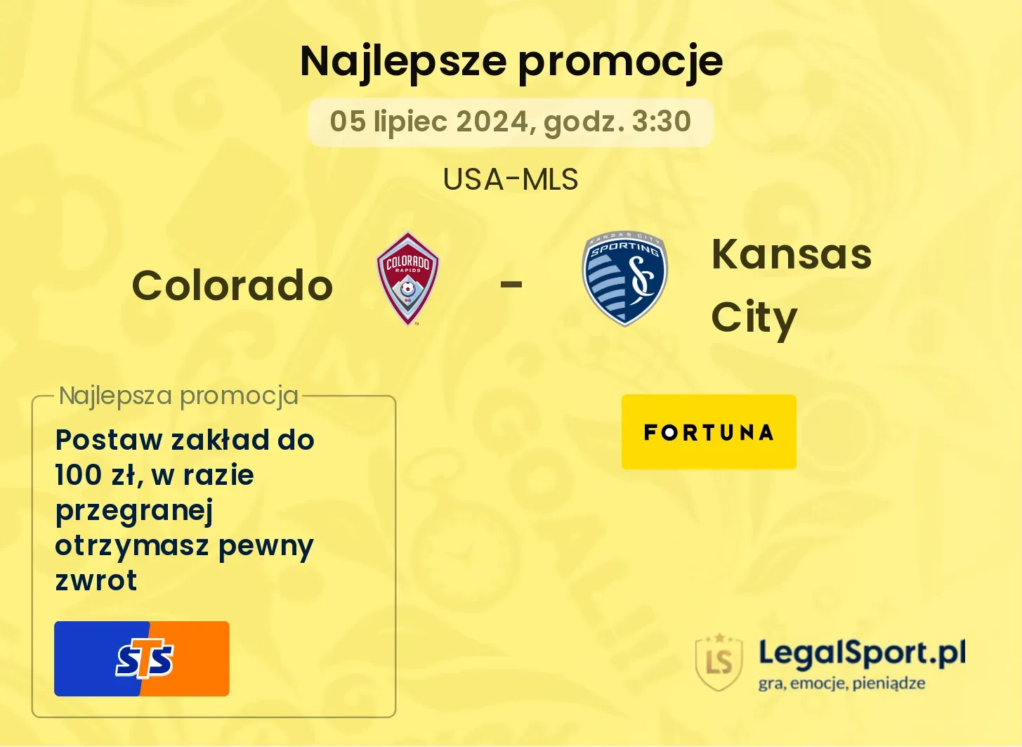 Colorado - Kansas City promocje bonusy na mecz