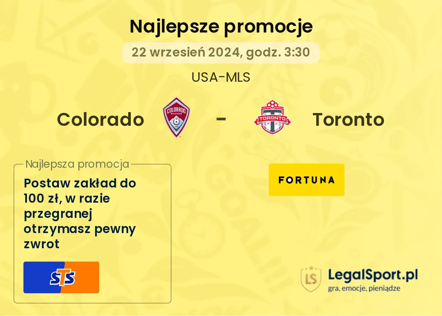 Colorado - Toronto promocje bonusy na mecz