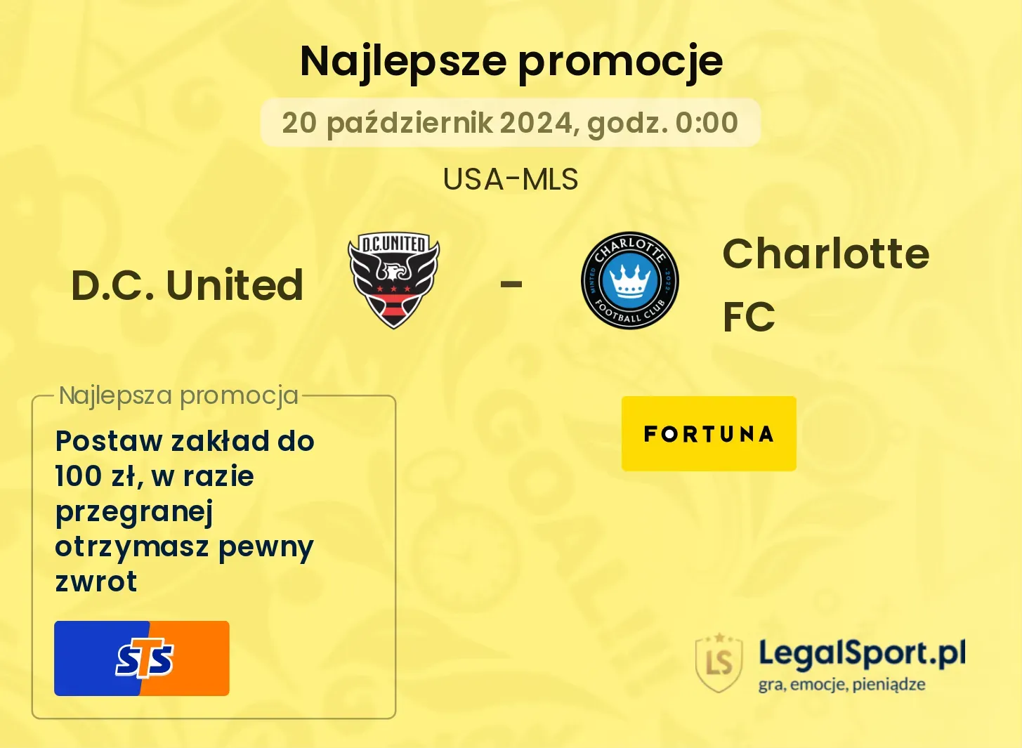 D.C. United - Charlotte FC promocje bonusy na mecz