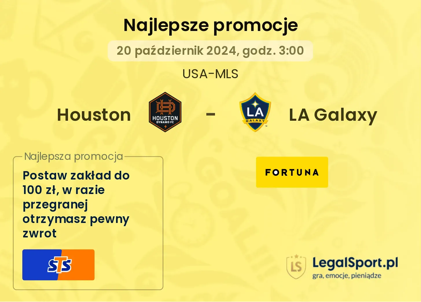 Houston - LA Galaxy promocje bonusy na mecz