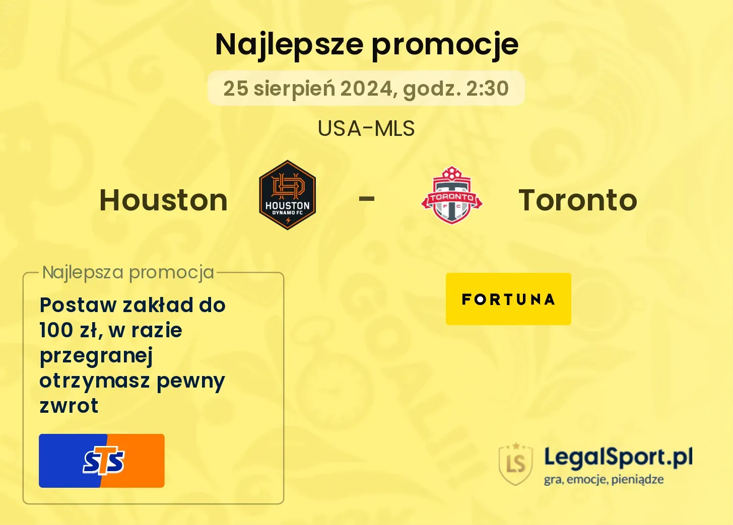 Houston - Toronto promocje bonusy na mecz