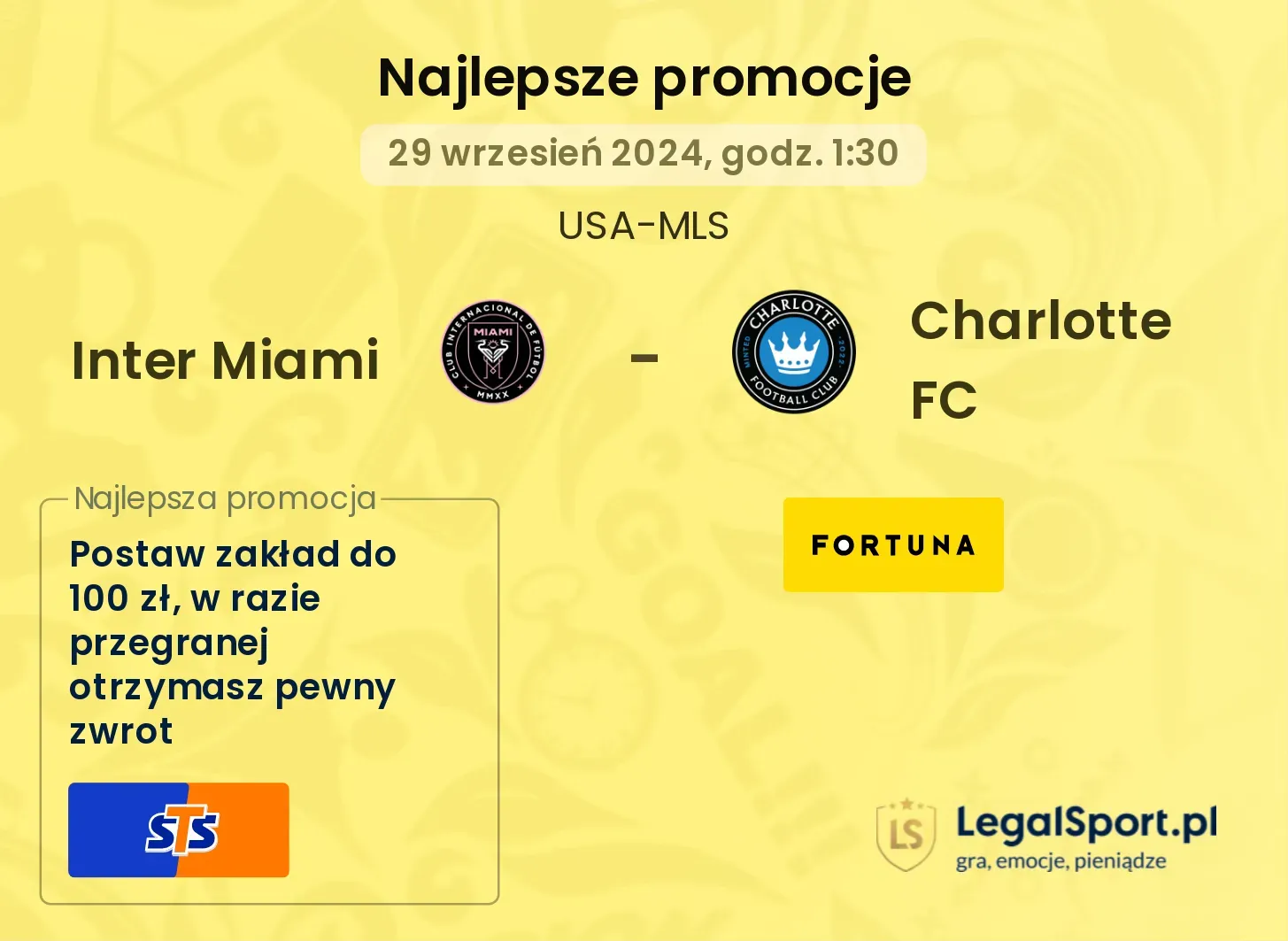 Inter Miami - Charlotte FC promocje bonusy na mecz