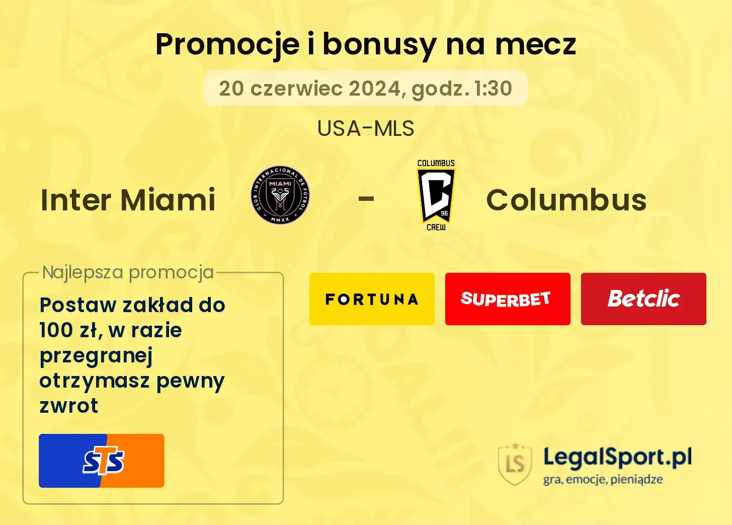 Inter Miami - Columbus promocje bonusy na mecz