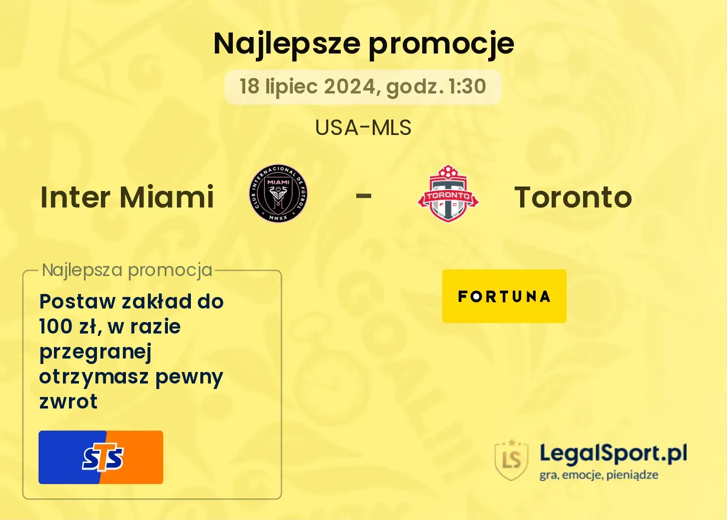 Inter Miami - Toronto promocje bonusy na mecz