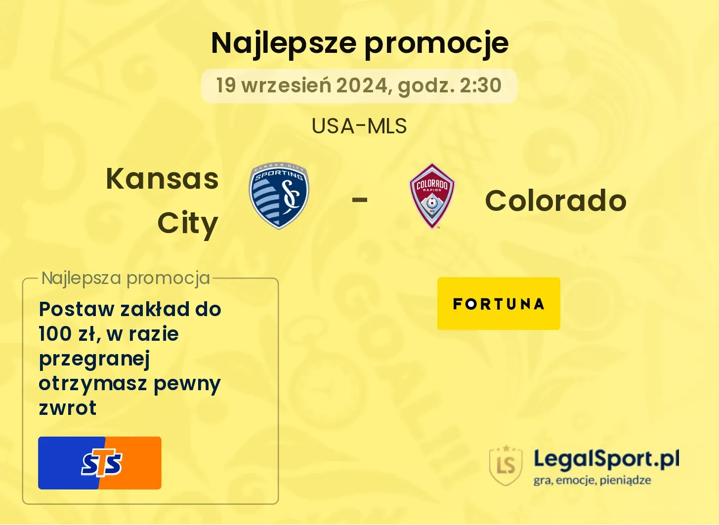 Kansas City - Colorado promocje bonusy na mecz