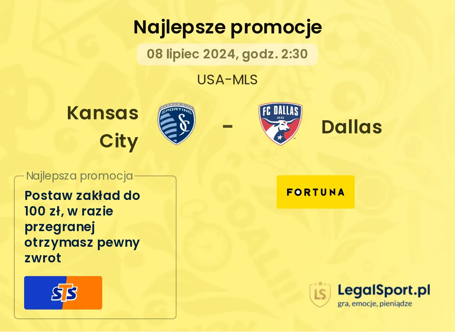 Kansas City - Dallas promocje bonusy na mecz