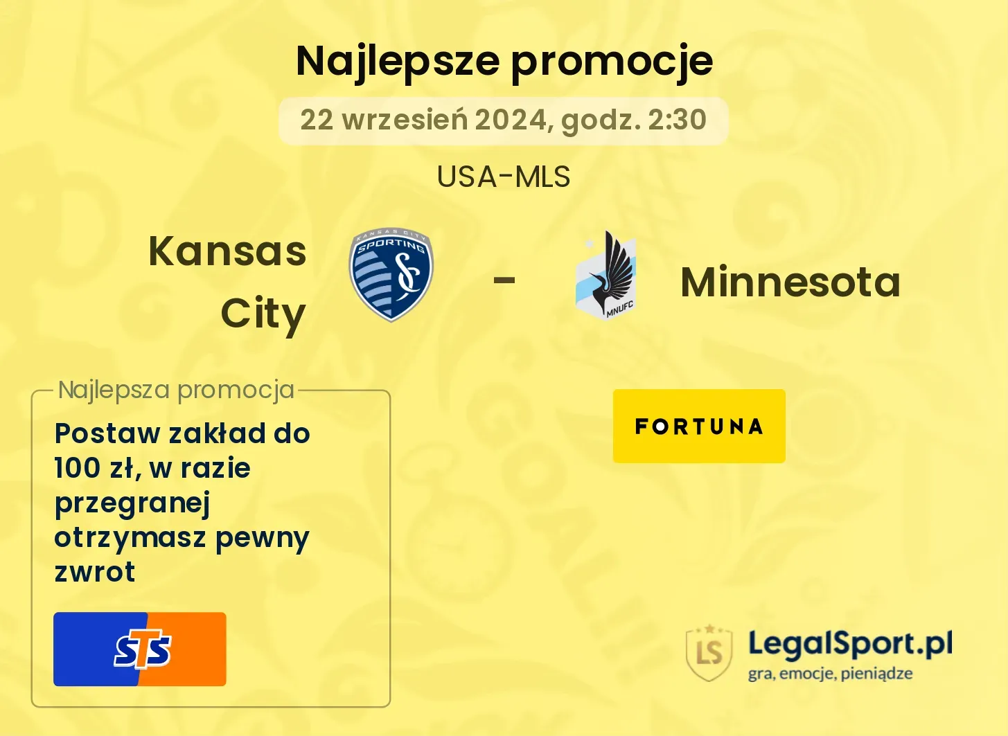 Kansas City - Minnesota promocje bonusy na mecz