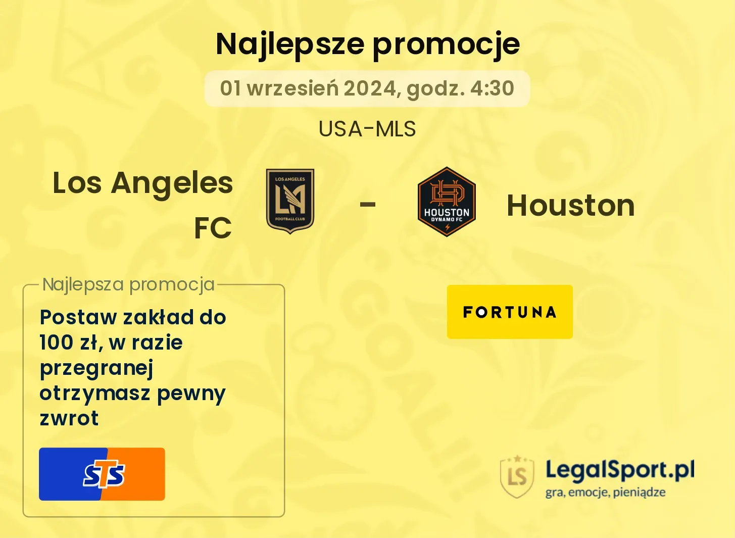 Los Angeles FC - Houston promocje bonusy na mecz