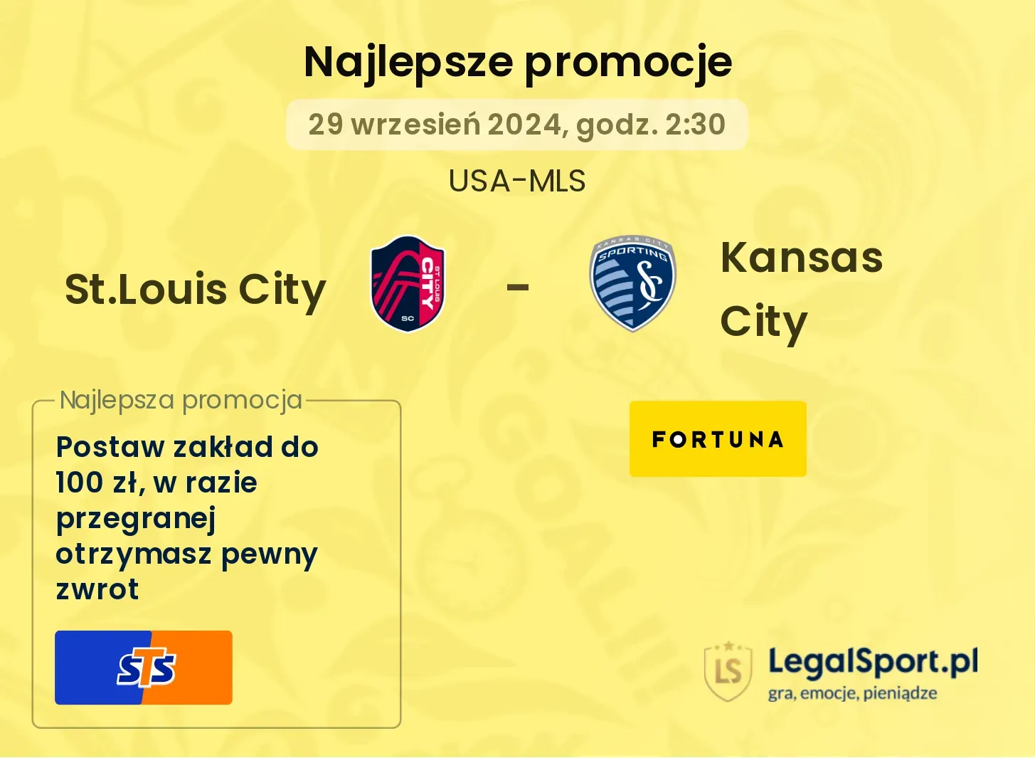 St.Louis City - Kansas City promocje bonusy na mecz