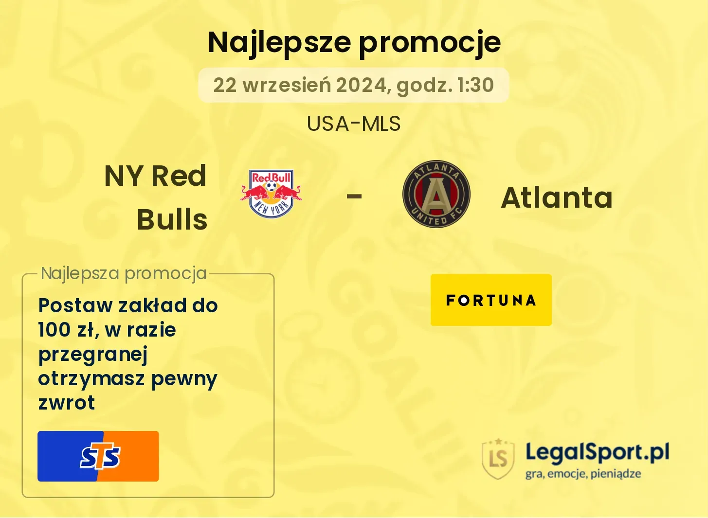 NY Red Bulls - Atlanta promocje bonusy na mecz