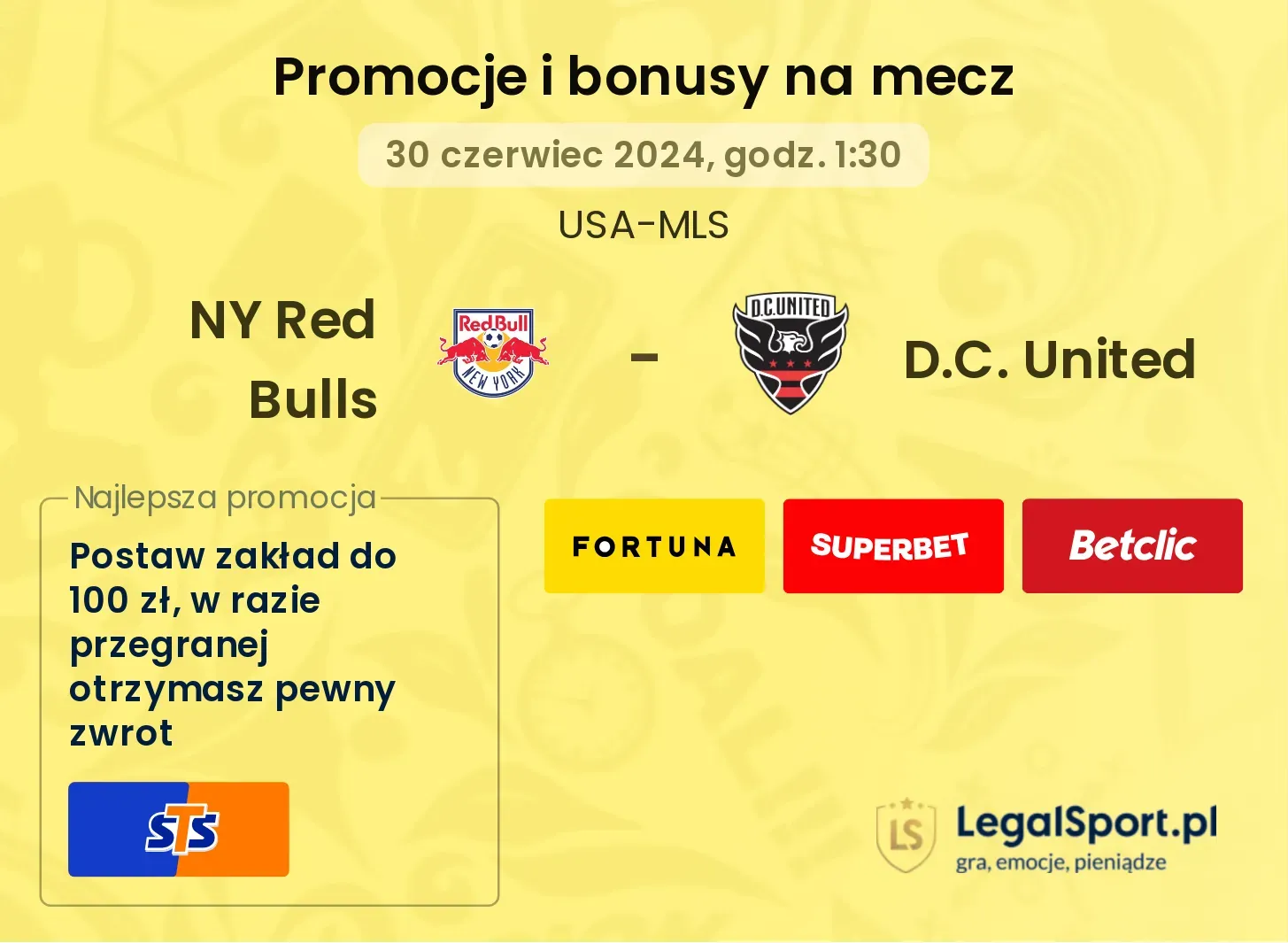 NY Red Bulls - D.C. United promocje bonusy na mecz