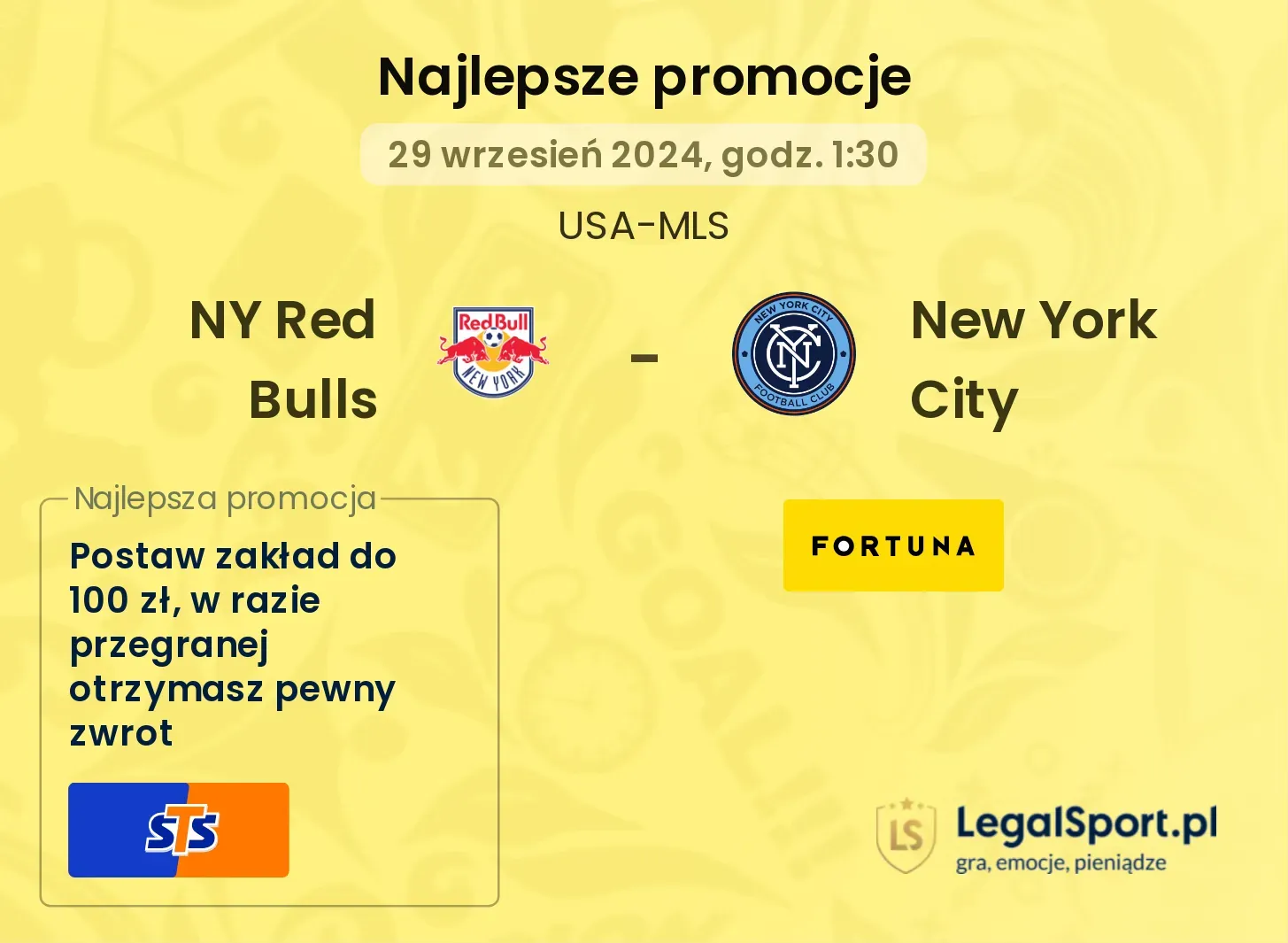 NY Red Bulls - New York City promocje bonusy na mecz