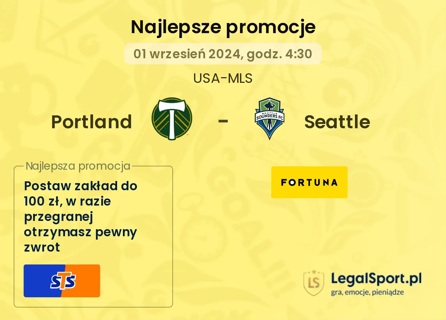 Portland - Seattle promocje bonusy na mecz