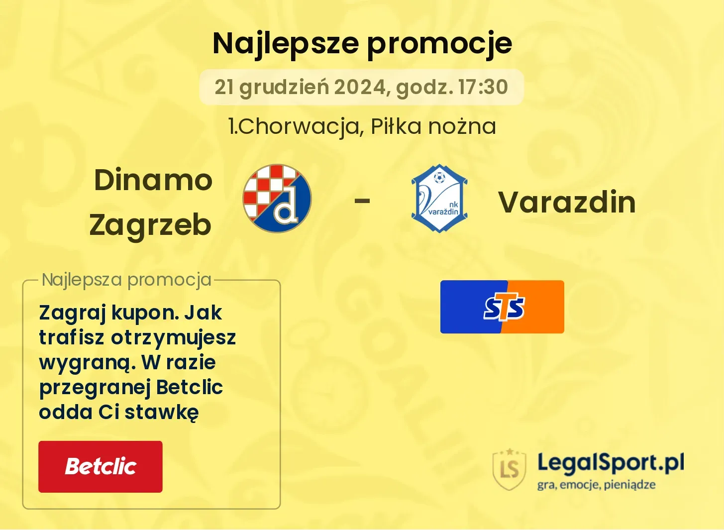 Dinamo Zagrzeb - Varazdin promocje bukmacherskie