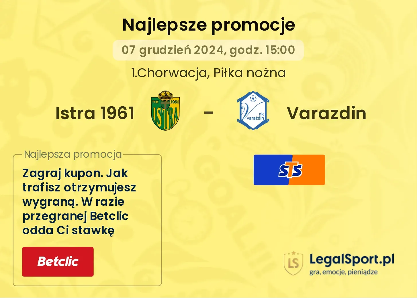 Istra 1961 - Varazdin promocje u bukmacherów