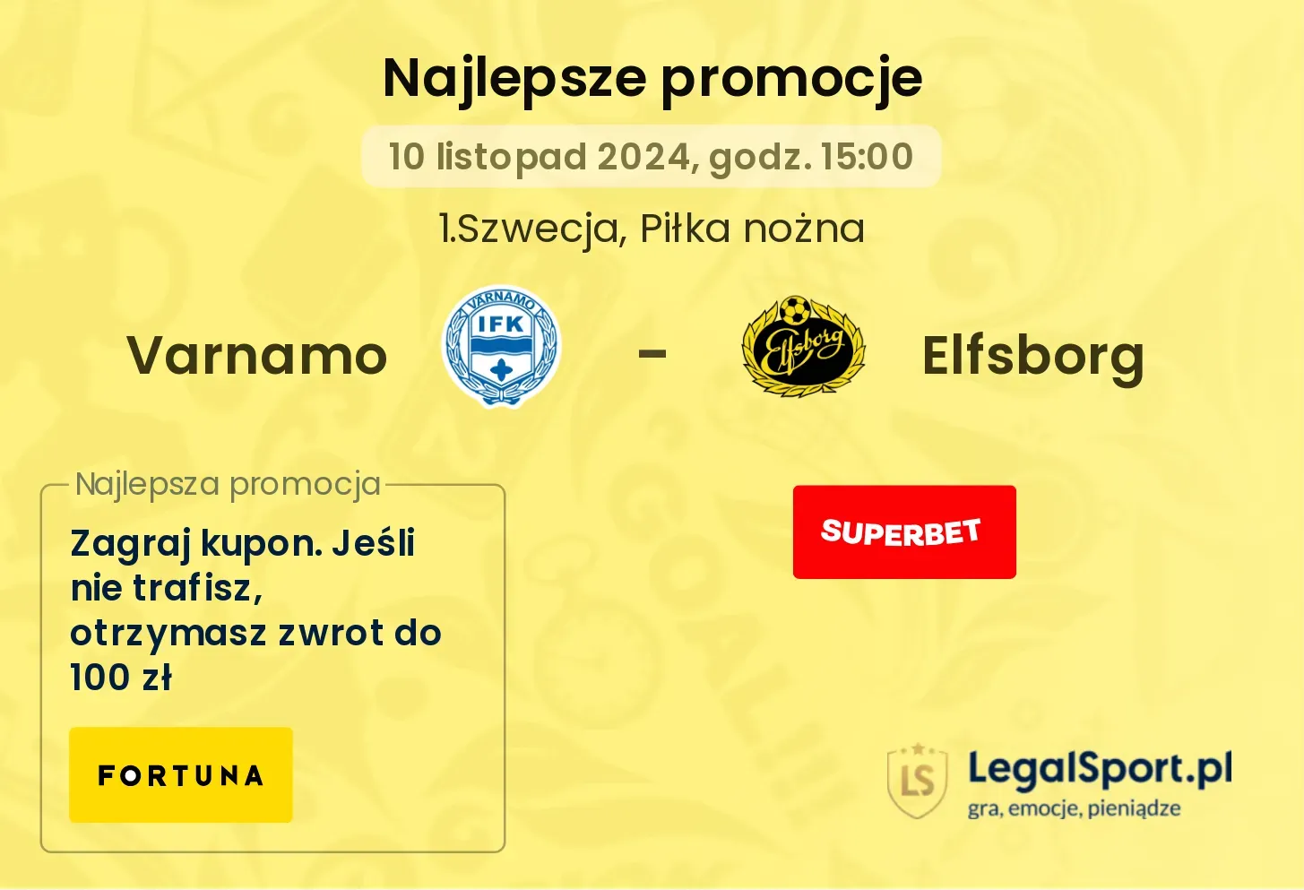 Varnamo - Elfsborg promocje bonusy na mecz