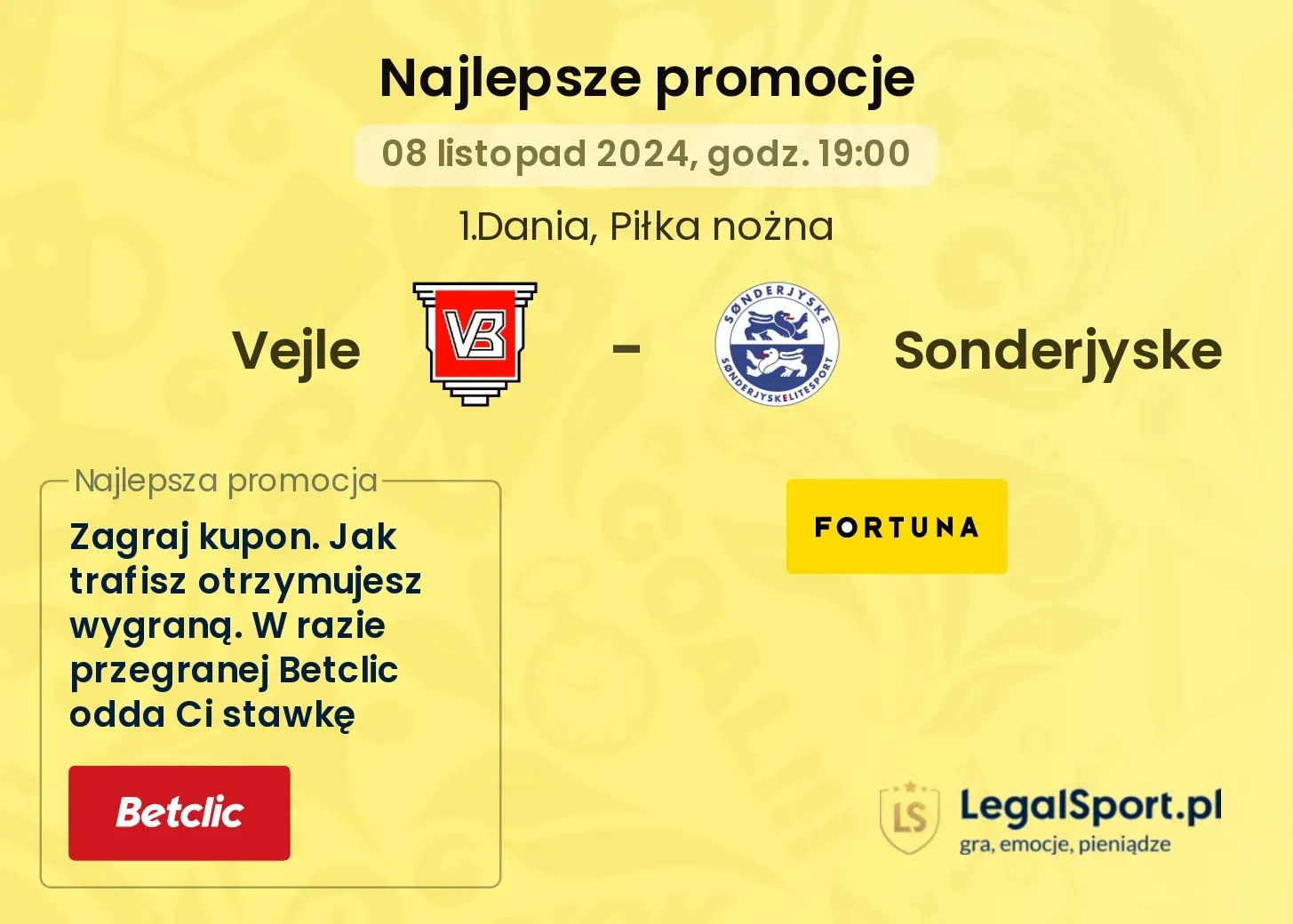 Vejle - Sonderjyske promocje bonusy na mecz