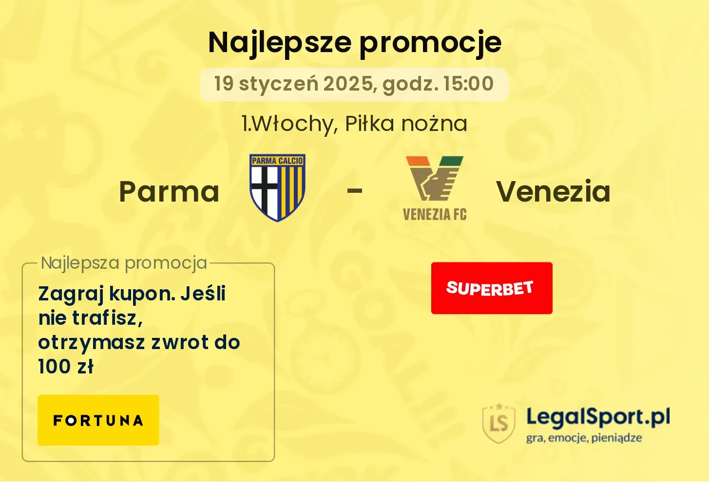 Parma - Venezia promocje u bukmacherów