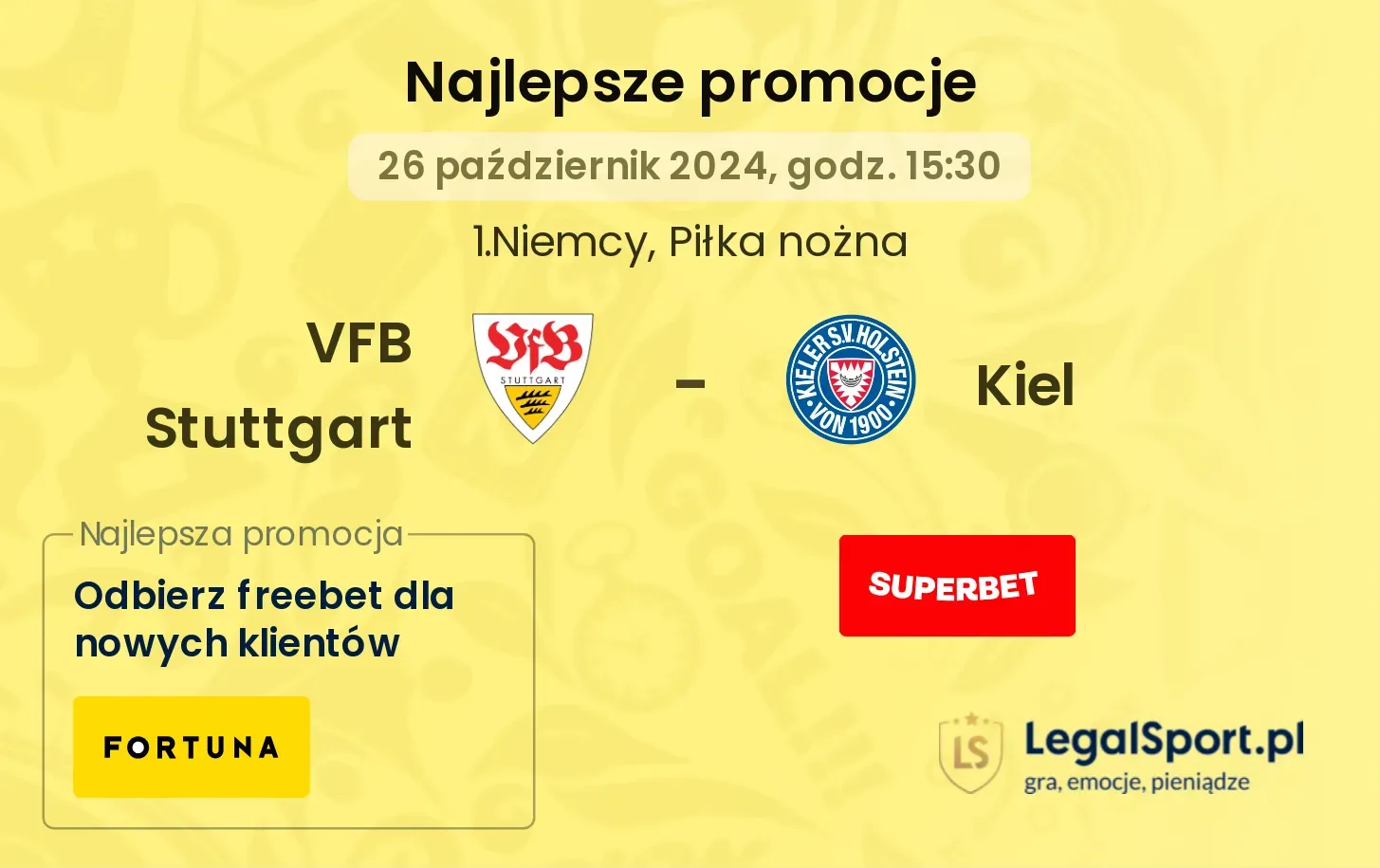 VFB Stuttgart - Kiel promocje bonusy na mecz