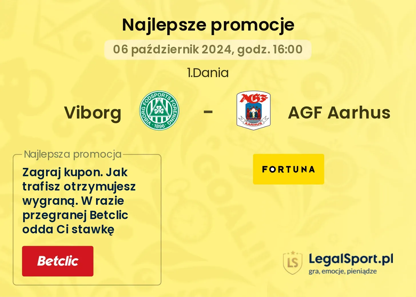 Viborg - AGF Aarhus promocje bonusy na mecz