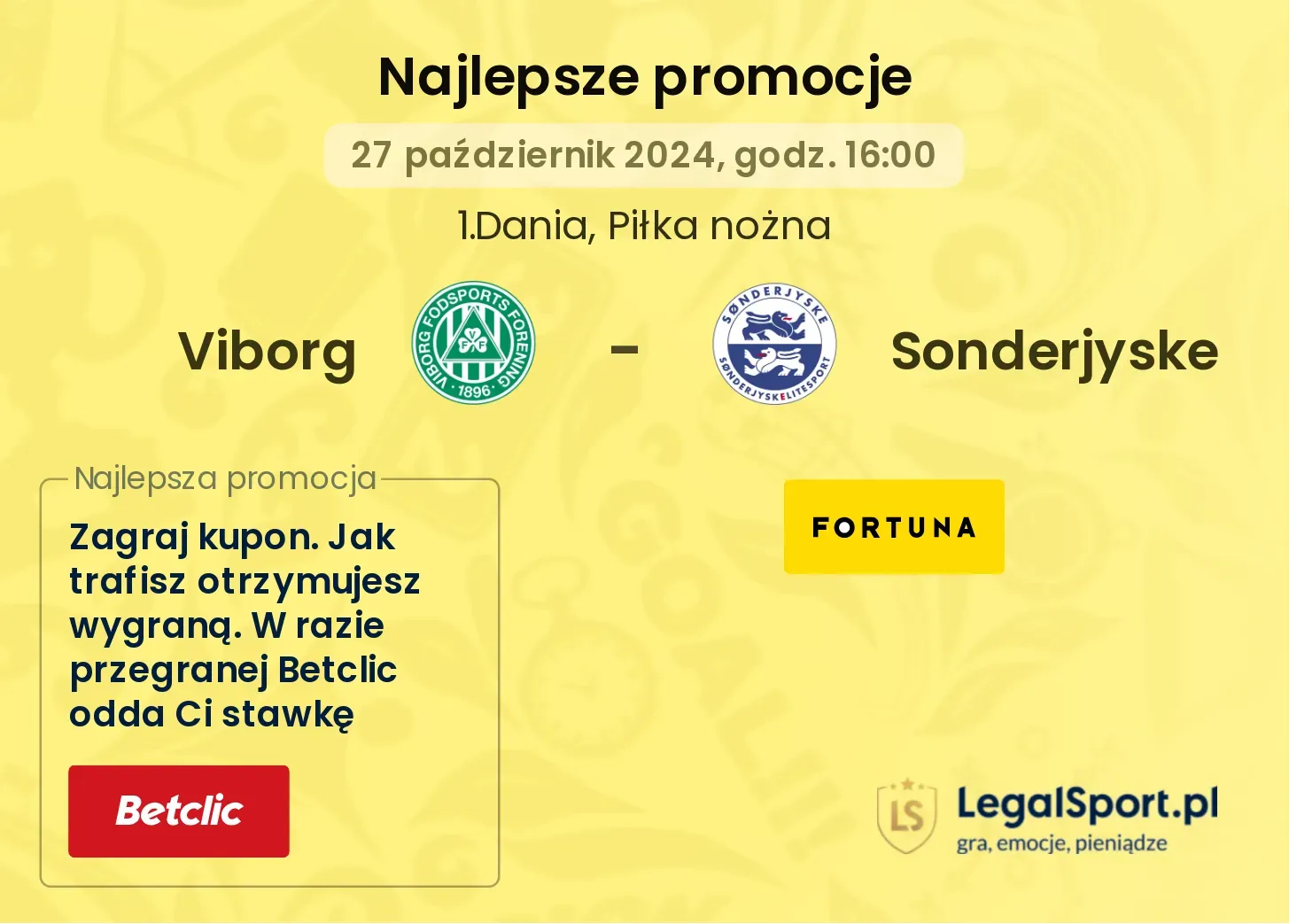 Viborg - Sonderjyske promocje bonusy na mecz