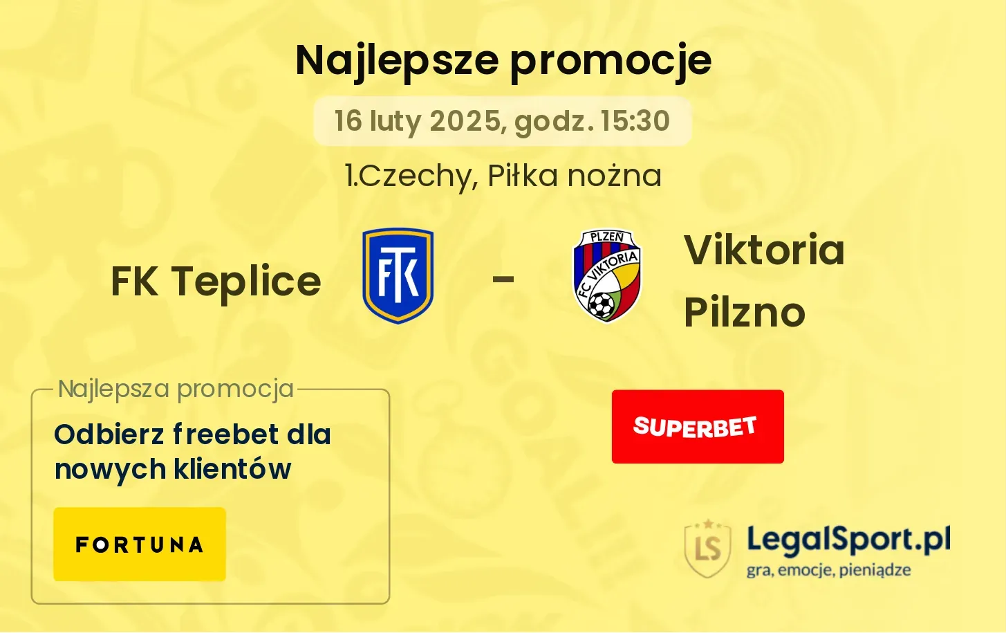 Viktoria Pilzno - FK Teplice promocje bonusy na mecz