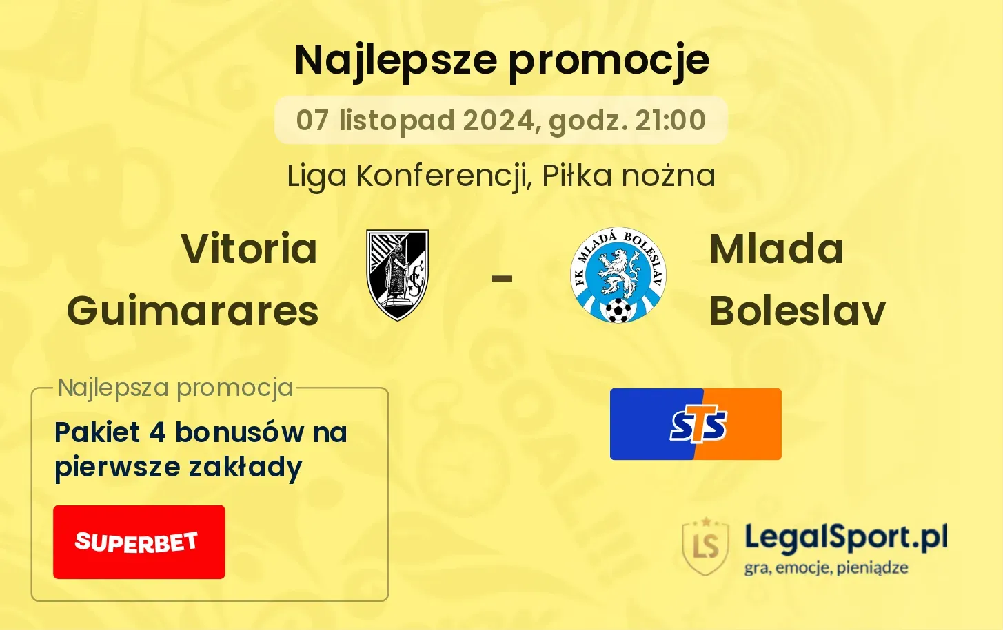 Vitoria Guimarares - Mlada Boleslav  promocje bonusy na mecz