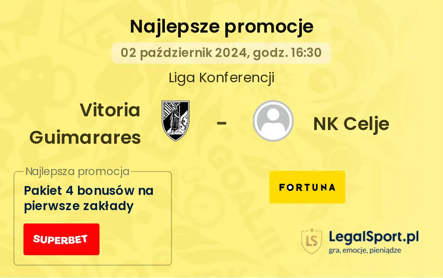 Vitoria Guimarares - NK Celje promocje bonusy na mecz