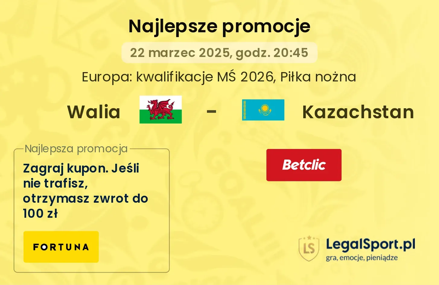 Walia - Kazachstan promocje bonusy na mecz