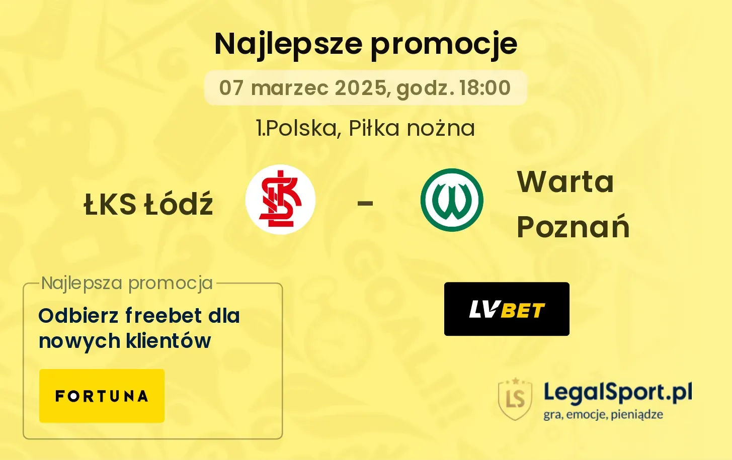 ŁKS Łódź - Warta Poznań promocje u bukmacherów