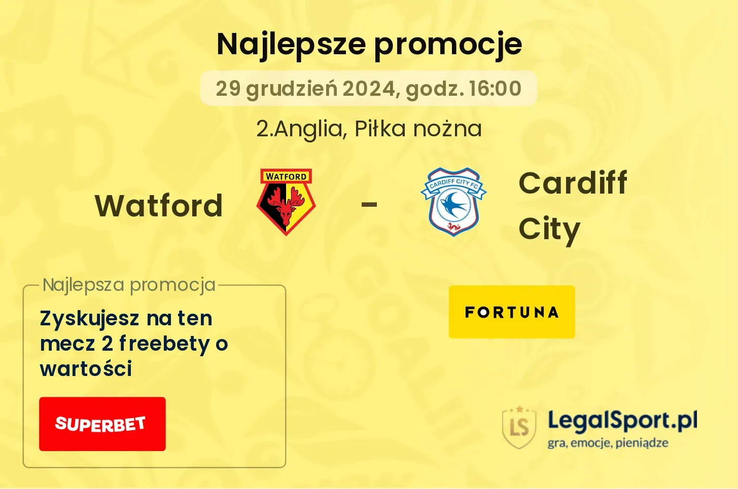 Watford - Cardiff City promocje bonusy na mecz