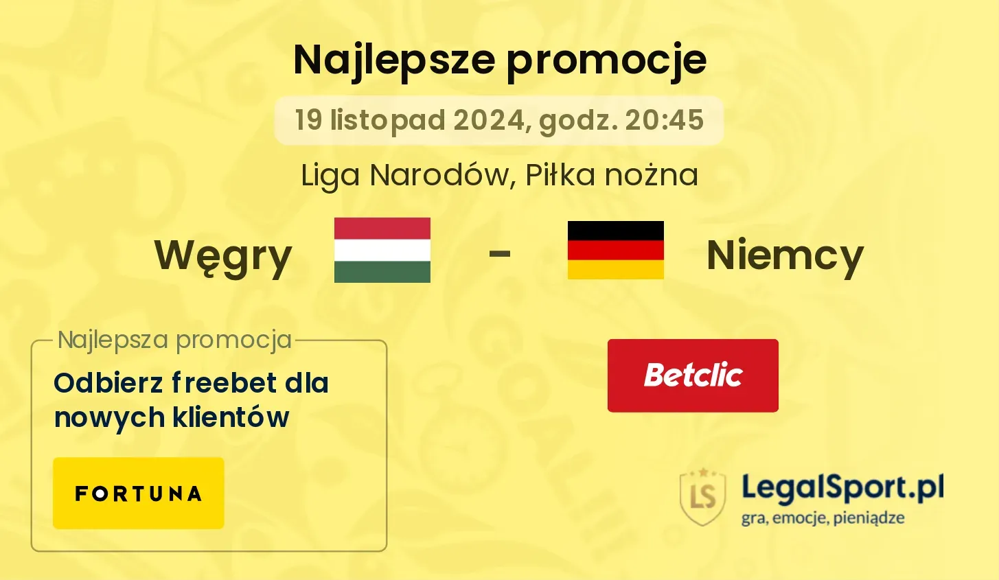 Węgry - Niemcy promocje bonusy na mecz