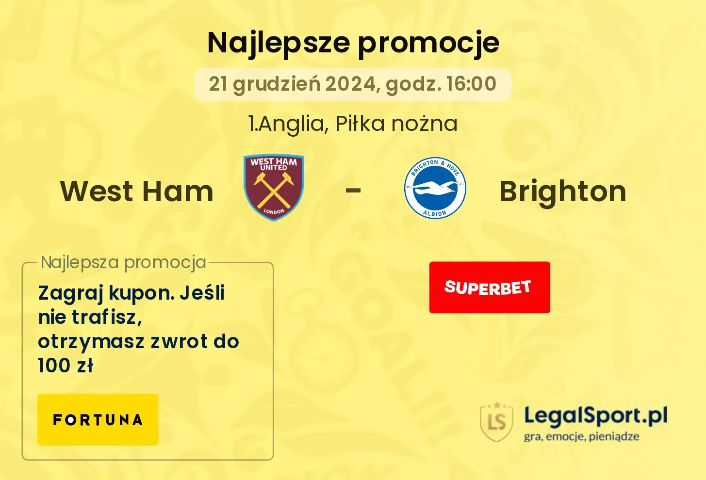 West Ham - Brighton promocje bonusy na mecz