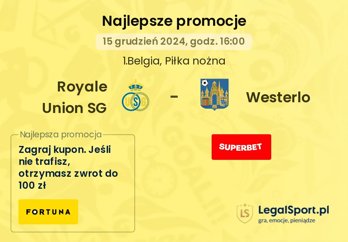 Royale Union SG - Westerlo promocje u bukmacherów