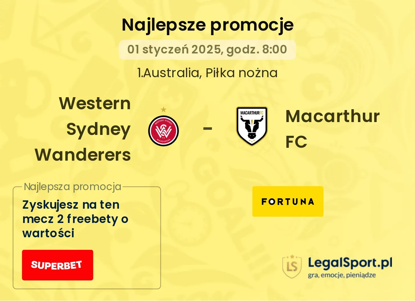 Western Sydney Wanderers - Macarthur FC promocje bonusy na mecz