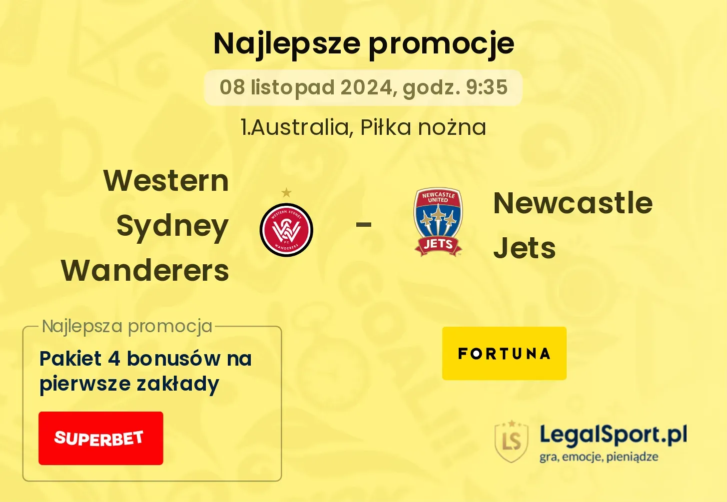 Western Sydney Wanderers - Newcastle Jets promocje bonusy na mecz