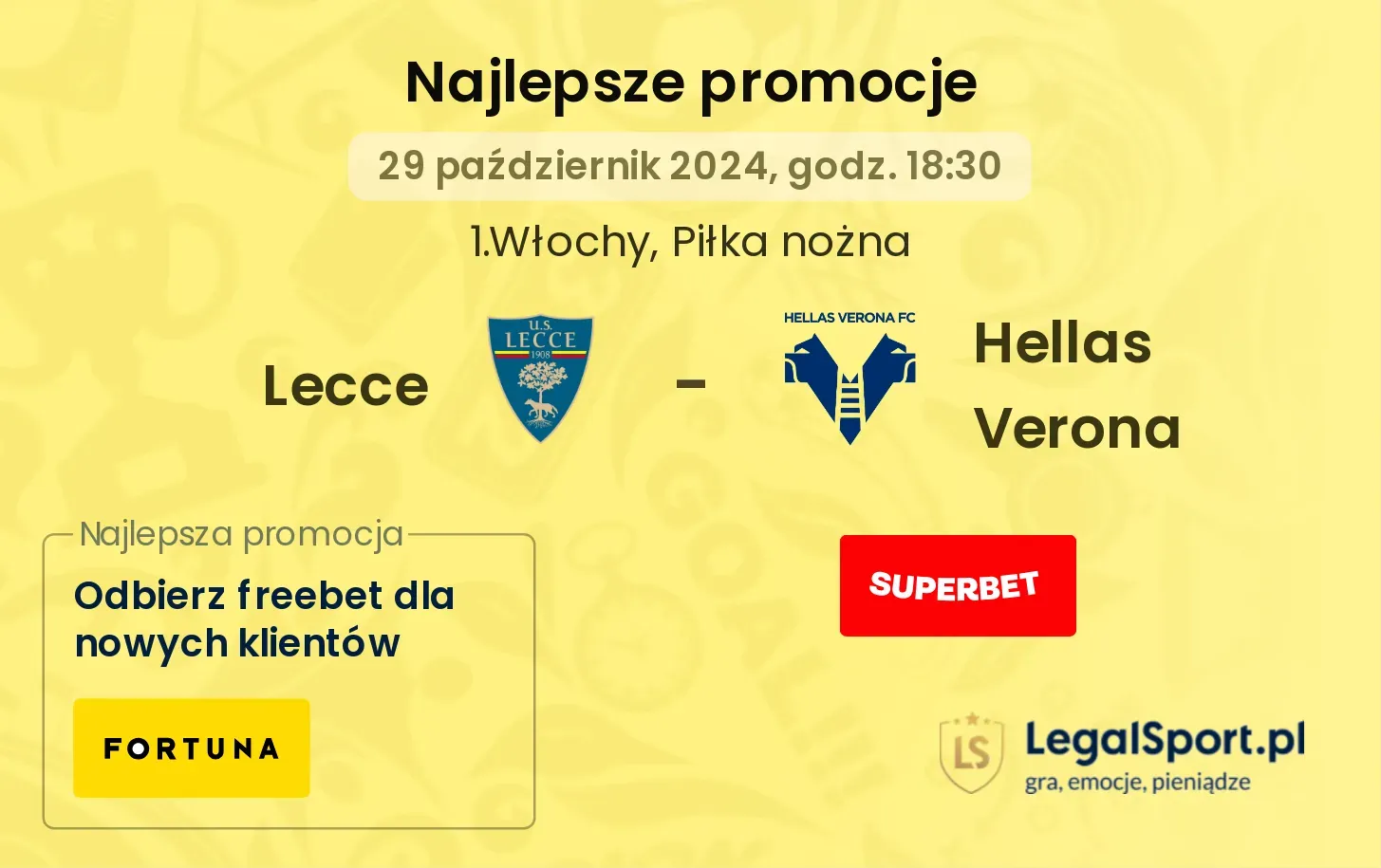 Lecce - Hellas Verona promocje bonusy na mecz