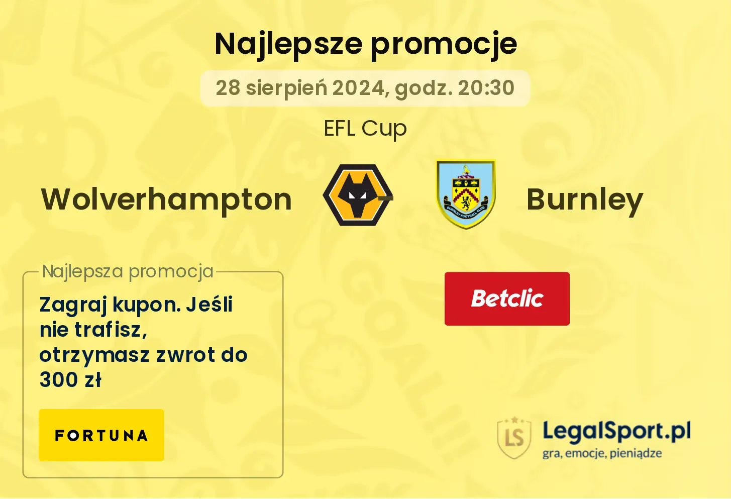 Wolverhampton - Burnley promocje bonusy na mecz