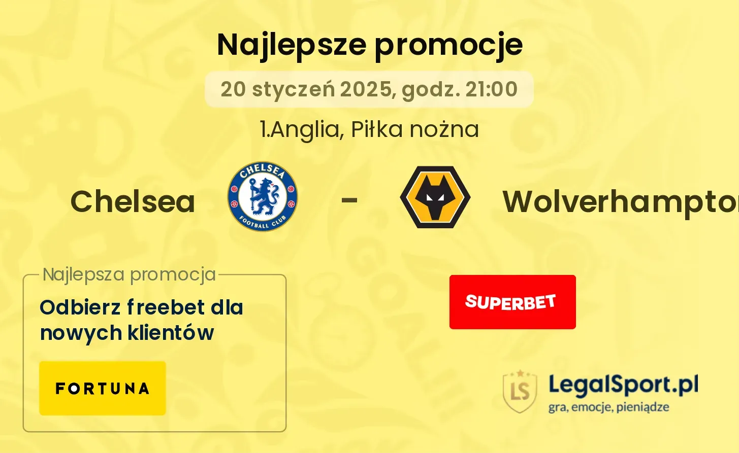 Chelsea - Wolverhampton promocje bukmacherskie