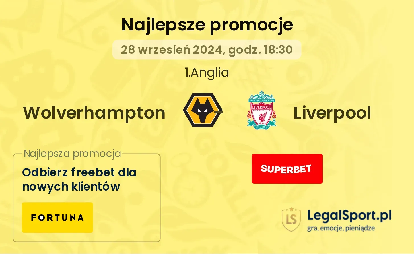 Wolverhampton - Liverpool promocje bonusy na mecz