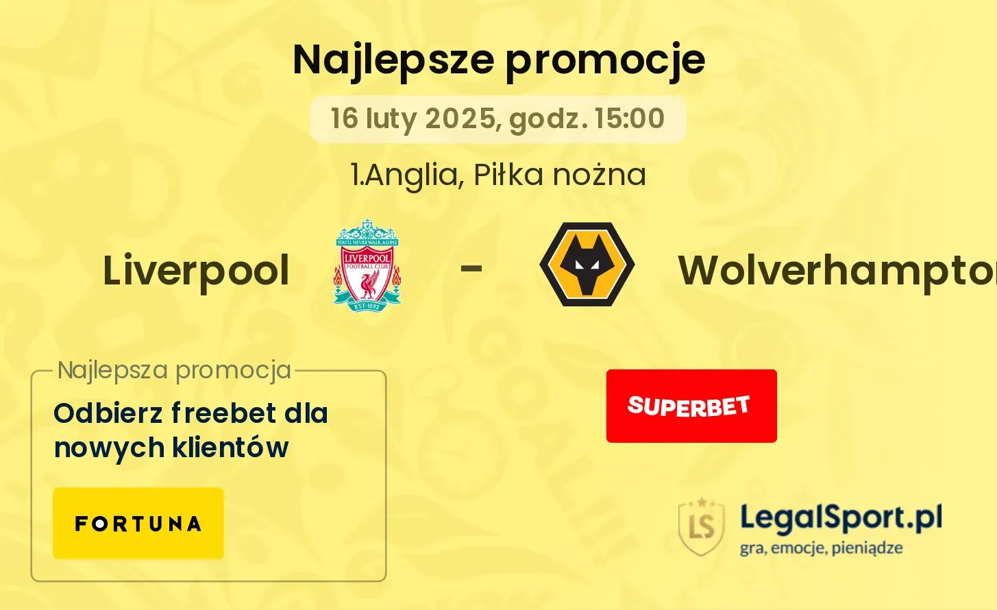 Liverpool - Wolverhampton promocje bukmacherskie