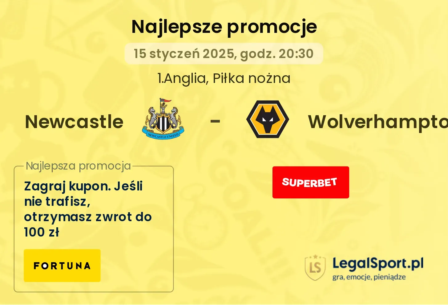 Newcastle - Wolverhampton promocje bukmacherskie