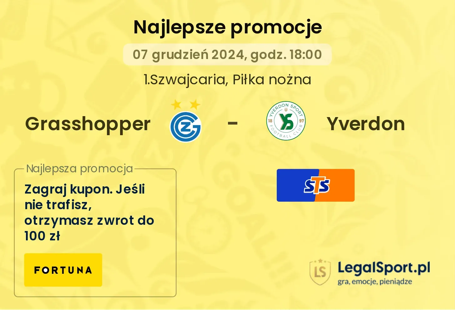 Grasshopper - Yverdon promocje u bukmacherów